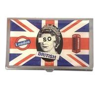 TROPICO Etui métal pour cartes de visite So British - 9.4 x 5.7 cm bleu G