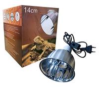 TropicShop Lampe de terrarium pour douille E27 en porcelaine pour éclairage UV - Lampe chauffante universelle pour abat-jour reptiles Ø 14 cm - Jusqu'à 150 W