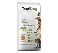 Tropidog Premium Light Poulet stérilisé avec riz 12kg + Surprise gratuite pour chien