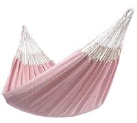 Tropilex Hamac de Jardin Exterieur Simple | Hamac pour 1 Personne Capacité 120 kg | Colombien Fabriqué à la Main | Style Naturel Toile Rose Pastel 320 cm