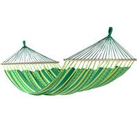 Tropilex Hamac de Voyage Pliable | Hamac Double Camping Jardin 2 Places |180 kg Colombien | Fabriqué à la Main | Style Paresseux Hippie Toile Vert 350 cm