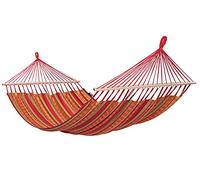 Tropilex Hamac de Voyage Pliable | Hamac Double Camping Jardin 2 Places |180 kg Colombien | Fabriqué à la Main | Style Paresseux Hippie Toile Rouge Orange 350 cm