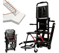 Troqullium Fauteuil Roulant électrique Pliable léger for Monter Les escaliers, Monte-escalier sur chenilles, for Patients âgés handicapés et Transfert de Marchandises(Black)