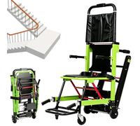 Troqullium Fauteuil Roulant électrique Pliable léger for Monter Les escaliers, Monte-escalier sur chenilles, for Patients âgés handicapés et Transfert de Marchandises(Green)