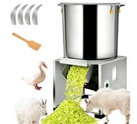 Troqullium Hachoir à légumes robuste 1800W, palette de nettoyage en bois, matériau en acier inoxydable 304, entrée d'alimentation de grand diamètre 30cm