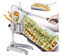 Troqullium Presse-Frites Manuel, Presse-purée en Acier Inoxydable de 30 cm, 12 Trous, Machine Commerciale Manuelle for la Fabrication de Farine de Frites Super Longues