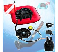 Troqullium Recycleur de plongée Rechargeable, avec Structure étanche scellée, Interrupteur magnétique et Filtre à Charbon Actif, for Les activités sous-Marines en Plein air(Red)
