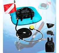 Troqullium Recycleur de plongée Rechargeable, avec Structure étanche scellée, Interrupteur magnétique et Filtre à Charbon Actif, for Les activités sous-Marines en Plein air(Blue)