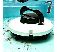 Troqullium Robot de Piscine sans Fil, avec Moteur Puissant et système de Filtration de précision, Nettoyage Puissant du Sol en 120minutes, for Le Nettoyage de la Piscine, Piscine