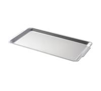 TROSIQUANJIA Plaque rectangulaire épaisse en acier inoxydable pour barbecue - Argenté - Taille L : 36,5 cm