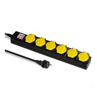 Trotec Bloc multiprise 6 prises clapet de protection à fermeture automatique PVP6 câble 2 m pour extérieur et locaux humides IP44