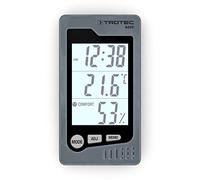 TROTEC BZ05 Thermo-hygromètre de table | Humidité, heure, date, plage de mesure de 0 °C à 50 °C, 10 % à 90 %, diagramme de confort, indicateur de bien-être