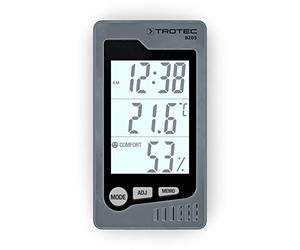 TROTEC BZ05 Thermo-hygromètre de table | Humidité, heure, date, plage de mesure de 0 °C à 50 °C, 10 % à 90 %, diagramme de confort, indicateur de bien-être