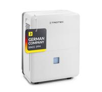 TROTEC Déshumidificateur électrique TTK 96 E - 30 L/24h - pour 90 m² | Hygrostat réglable 35-85%, mode séchage linge, minuterie, bac 3 L, drainage continu