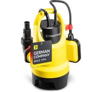 TROTEC Pompe d'évacuation pour eau chargée TWP 4036 E piscine, cave | 400 W, 7 500 l/h, pour pour eaux chargées particules 25 mm, immersion 7 m, flotteur et raccord rapide