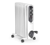 TROTEC Radiateur bain d'huile TRH 20 E, 3 allures de chauffe, 2000 watts, Roulettes et poignée de transport