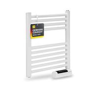 TROTEC Sèche-Serviette électrique connecté TWH 300 S - Montage Mural - 300W | Wi-Fi, IPX4, Design moderne à tube plat, fonctionnement silencieux, idéal pour salle de bain et WC d'invités