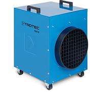 TROTEC TDE 95 - Chauffage électrique pro 18 kW, robuste en acier, 3 niveaux, air chaud sans condensation, usage continu chantier & assèchement, raccord gaine possible