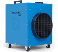 TROTEC TDE 95 V2 - Chauffage électrique pro 18 kW, robuste en acier, 400 V | 3 vitesses, air chaud sans condensation, usage continu chantier & assèchement, raccord gaine possible