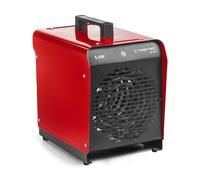 TROTEC TDS 29E - Chauffage soufflant 5 kW, thermostat intégré, 2 niveaux de chauffe, protection anti-surchauffe, carter double paroi, ventilation post-refroidissement, 400V atelier, chantier, garage