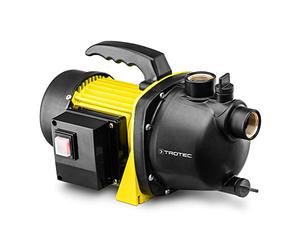TROTEC TGP 1000 E Pompe de jardin 1000 W, 3300 l/h, hauteur de refoulement 42 m, aspiration 7 m, pour eau claire, citerne, récupérateur d’eau de pluie, bassin et puits