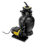 TROTEC TSP 7900 E Pompe de filtration à sable avec valve 7 voies, débit 7900 l/h, 250 W, pour sable, verre filtrant et balles filtrantes - Système de filtration puissant pour piscine de jardin