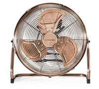 TROTEC TVM 13 Ventilateur de Sol Rétro Cuivre | 44W, Ø 35 cm (14") | Ventilateur de Table Métal Silencieux, 3 Vitesses, Inclinable 100° | Idéal Maison, Bureau et Studio Photo - Design Vintage