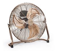 TROTEC Ventilateur de Sol Rétro Design Cuivre TVM 17-100W, Haute Puissance Ø 45 cm (18"), 3 Vitesses, Inclinaison 110°, Machine à Vent Robuste pour Salon, Bureau, Studio et Shooting - Silencieux