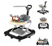 Trotteur 4 en 1 - MIPAN - Avce Lumières et musique + Ensemble de jeu - Trotteur marche bébé Fille/Garçon -Noir