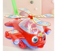 Trotteur à pousser à la main pour enfants, avion, voiture, jouet de marche, enfants, garçons, filles, plein air--big red