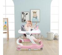 Trotteur Babywalker, Marchette, déambulateur, 2 en 1, la première étape de la croissance des nourrissons et des enfants en bas âge, la coordination des membres, pour aider à la croissance,Rose