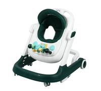 Trotteur Bébé 2 en 1 avec Clavier Piano, Trotteur et Pousseur Multifonction, Jeu Musical d'Éveil, Structure Stable Sécurisée, Roues Silencieuses, Matériau Sain pour Bébé de 6 Mois à 3 Ans (vert)