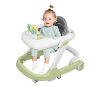 Trotteur Bébé 2 en 1 avec Plateau d'activités Musical Amovible, Trotteur bébé Facilement Pliable, Apprentissage de la Marche, Dès 6 Mois (2 en 1, 60x55x70 cm, Vert Clair)