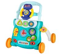 Trotteur bébé 2en 1, trotteur, trotteur musical, volant avec musique, quatre roues, l'assistant parfait pour les premiers pas de bébé, convient aux bébés à partir de 9 mois-Vert