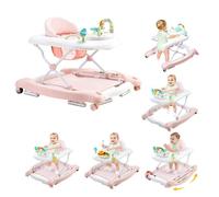 Trotteur Bébé 5 en 1-Duoku-avec Centre d'Activités Pliable-Roulettes et Aide à la Marche pour Enfants de 6 à 24 Mois