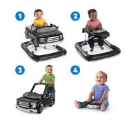 Trotteur Bébé Bright Stars Voiture Ford - 4 En 1 - 72 X 65 X 22 Cm - Noir - Des 6 Mois