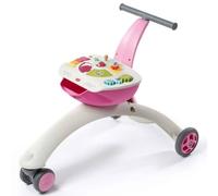 Tiny Love Tiny Rider 5 en 1, Trotteur et Porteur, Chariot de Marche pour Bébé avec Frein de Sécurité, Chariot à Pousser pour Bébé, 6 mois - 3 ans, Collection Prairie, Rose