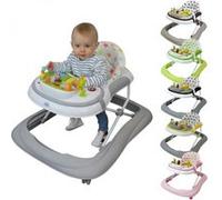 Trotteur bébé évolutif musical pliable réglable en hauteur - Gris Gris G