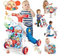 Trotteur Bébé Garçon, Trotteur 2 en 1 pour s'asseoir et se tenir debout pour bébé de 6 à 36 mois, trotteur pour tout-petits