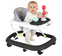 Trotteur Bebe Marche Pliable, De 6 à 18 mois,Idéal comme aide à la marche pour les premiers pas de votre enfant,avec Plateau d'Activités Musical,4 en 1Noir (67 x 72 x 92 cm) - (B)