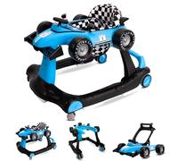 Trotteur Bébé Pliable Formula Racing 3in1, jouet d’activités, lumières & mélodies, hauteur réglable, rose, 6 Mois+ (Bleu)