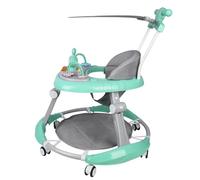 Trotteur Bébé Pliable, Marchette Evolutif Bébé avec Boîte à Musique et Lumières,Rangement Facile, 6 Mois et Plus-70 * 70 * 91cm- Vert