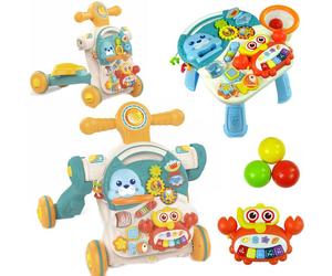 Trotteur COIL 4 en 1, pousseur, table, multifonctionnel, musical, éducatif, vert