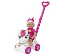 Trotteur Licorne - LOVE BÉBÉ - Magic Ride-On - Avec Poupon 37 cm - Pour Enfants 2 ans et Plus