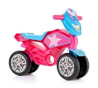 Trotteur Moto Rose pour Bébé - MOLTO - My 1st Molto Cross Star - Hauteur 27cm - Stabilité Maximale