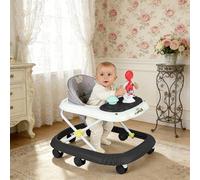 Trotteur Pliable pour bébé avec plateau de jeux interactif avec sons,Trotteur pour bébé avec plateau d'activités musical amovible, De 6 à 18 mois, Jusqu'à 20 kg, 67 x 72 x 92 cm - Noir (B)