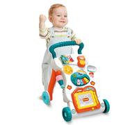 Trotteur pour bébé, déambulateur bébé premiers pas. Roues à vitesse réglable. Contient un instrument de musique, un tableau blanc et des jouets, à partir de 12 mois et plus