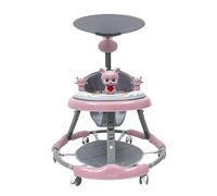 Trotteur pour bébé - Réglable en hauteur - Aide à la marche avec barre de poussée et station de jeu musicale - Roues en PVC silencieuses - Fonction antidérapante - Pour bébé à partir de 6 à 18 mois