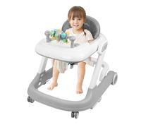 Trotteur pour bébé walker et trotteur - Chariot de marche pour enfants - Hauteur réglable - Avec fonction musique - 60 x 55 x 70 cm - Gris