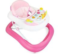 Trotteur pour Bébés - LEOGREEN - Motif rose avec les jouets - Réglable - 6 à 18 mois